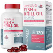 Organic Krill Oil Omega 3 EPA DHA - 1000mg - 120 viên Mỹ - Bổ mắt, tim mạch