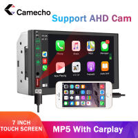 Camecho Universal 2Din 7  Wince Systerm With Carplay GPS Car Radio MP5 Carplay Stereo Touch Screen With Steering Control