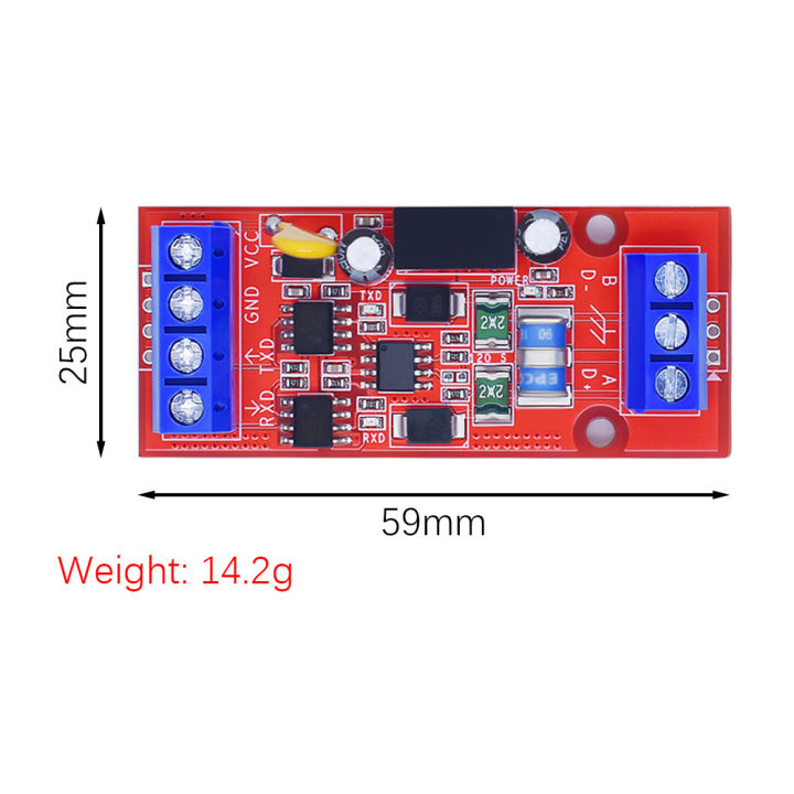 ttl-ke-rs485อินเตอร์คอนเวอร์ชั่น-ttl-ไมโครคอมพิวเตอร์แบบชิปเดี่ยว-uart-ซีเรียลพอร์ต-lightning-perlindungan-5v-3-3v-pengasingan-fotelektrik