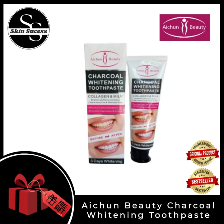 SKIN SUCCESS AICHUN BEAUTY CHARCOAL TEETH WHITENING TOOTHPASTE Lazada PH