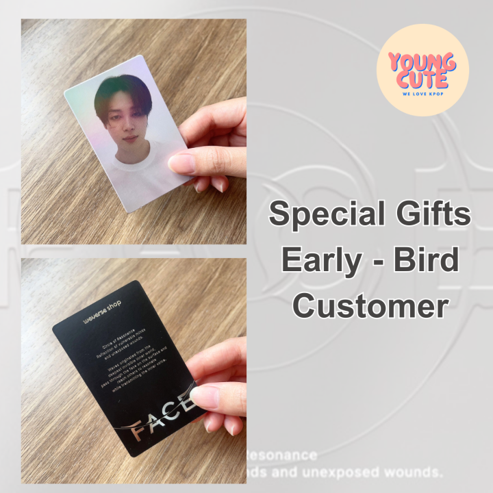 [พร้อมส่ง] JIMIN (BTS) 'Face' EARLY BIRD Selfie Photocard (โฟโต้การ์ดโฮโลแกรมของแท้) Lazada