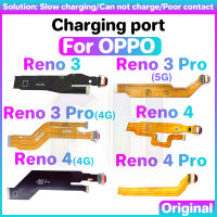 บอร์ดพอร์ตสายชาร์จ USB สำหรับ Reno3 Reno4 Reno 3 4 Pro 4G 5G พอร์ต USB สายเคเบิลงอได้สายเมนบอร์ดอินเทอร์เฟซสัญญาณสายข้อมูลปลั๊กหางโทรศัพท์