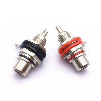 Nickel Plated Lotus Rca Plug Matching Usb Octagon Nut Cap Wire Weld Line Conversion Audio Speaker Red And Black Pad