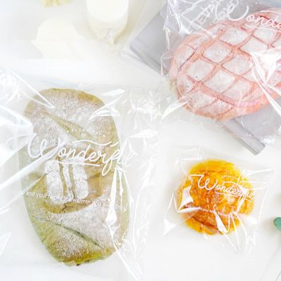 100Pcs Large 23x27cm Transparent Iced Bread Packaging Toast Self-adhesive Puff Donut Meal Bags