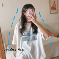 Spades Ace เสื้อครอป เสื้อยืด ชุดเซ็ทผู้หญิง แฟชั่น นุ่มนวล ทันสมัย เท่ A99J559 41Z231011