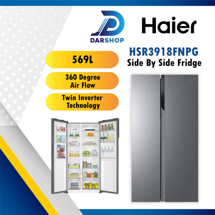 Haier Side by Side Refrigerator (569L) HSR3918FNPG Lazada