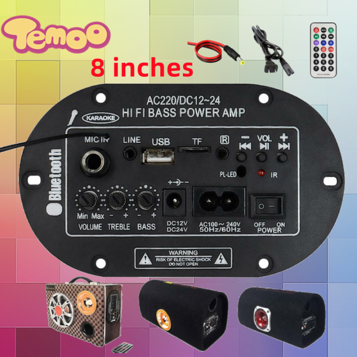 Temoo Bluetooth Subwoofer Amplifier Audio Board Microphone Bluetooth