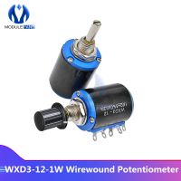 WXD3 12 1W Wirewound Potentiometer Resistance Multi Turn Rotary Potentiometer Knob 100R 200R 470R 1K 2.2K 4.7K 10K 22K 47K Ohm