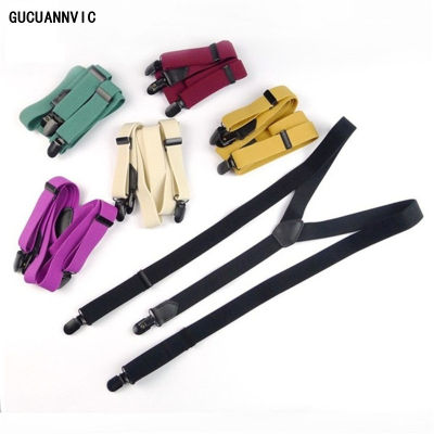 แฟชั่น Suspenders กางเกง Women2.5 * 100ซม. 3คลิปงานแต่งงาน Man Suspende ปรับความยืดหยุ่น ces Man Suspenders ผู้หญิง Pants