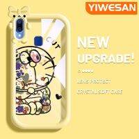 YIWESAN เคสสำหรับ VIVO Y95 Y91 Y91i การ์ตูนแฟชั่นโดราเอมอนสีสันสดใสเลนส์กล้องถ่ายรูปแบบนิ่มมอนสเตอร์ตัวน้อยน่ารักเคสโทรศัพท์แบบใสปิดคลุมป้องกันการกระแทกใสซิลิโคน