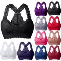 HotWomen Lace s สบาย lette สีทึบเซ็กซี่ชุดชั้นในหญิงชุดชั้นในไร้สาย Breathable Push-Up