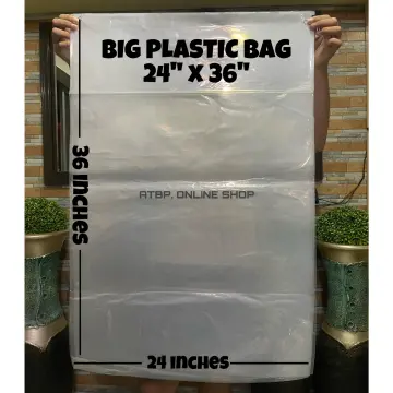 1 Set - 2pcs Large Transparent Plastic Storage Bags 40x60 Inches