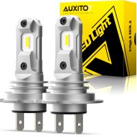 AUXITO 2Pcs No Error H7 LED Canbus Headlight Bulb Mini Fanless Head Light Fog Lamp Motorbike Automotive Headlamp 12V 6500K White