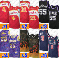 Trae Young Basketball Murray Hawk Jerseys 4 11 0 R Spud Webb City Men สีดำสีขาวสีฟ้า