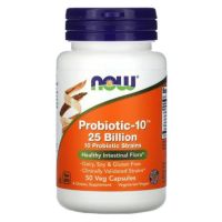ของแท้ พร้อมส่ง ( พร้อมส่ง ) Now Foods, Probiotic-10, 25 Billion [ 50 Veg Capsules ] 25 ล้านตัว ดีกว่าทุกแบรนด์ probiotic 10 puritan