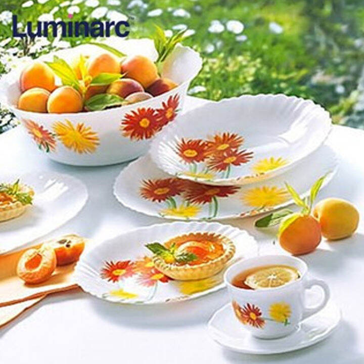 Luminarc Marguerite 12pcs 22cl Cup and Saucer Set Opal White