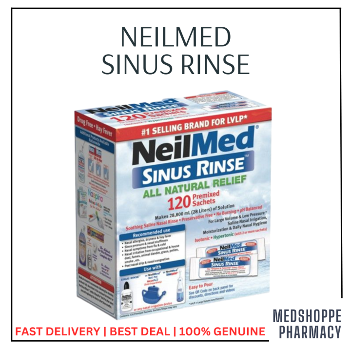 NeilMed Sinus Rinse 120 Regular Premixed Packets | Lazada