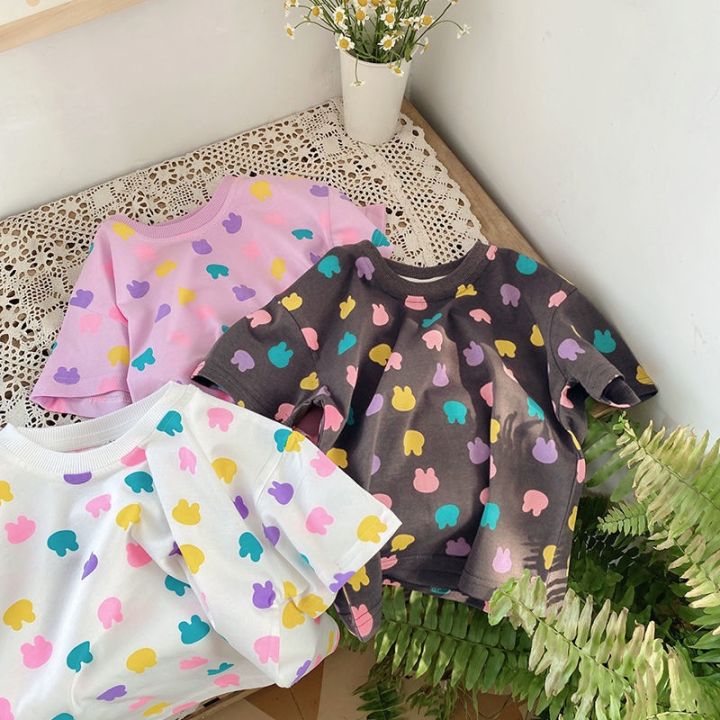 candy-style-babycat-พร้อมส่ง-ขายดี-เสื้อยืดแขนสั้น-ผ้าฝ้ายแท้-พิมพ์ลายการ์ตูน-สไตล์เกาหลี-ญี่ปุ่น-เกาหลี-แฟชั่นฤดูร้อน-สําหรับเด็กผู้หญิง