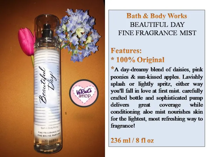 100 Original Bath And Body Works Beautiful Day Fine Fragrance Mist Lazada Ph 8384