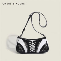 CHERL &amp; KOLRS กระเป๋าผู้หญิงใหม่กระเป๋าสะพายไหล่แฟชั่นกระเป๋า Crossbody กระเป๋า Niche High-End แนวโน้มความรู้สึกกระเป๋ารถจักรยานยนต์กระเป๋าถือ