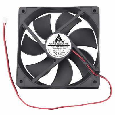 Gdstime 40 Pcs 120*120*25mm Two Ball Bearing Cooling Cooler DC 12V 0.3A Axial Ventilation Fan 120mm x 25mm 12cm 2Pin 12025B Cooling Fans