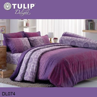 Tulip Delight ผ้าปูที่นอน (ไม่รวมผ้านวม) พิมพ์ลาย กราฟฟิก Graphic Print DL074 (เลือกขนาดเตียง 3.5ฟุต/5ฟุต/6ฟุต) #ทิวลิปดีไลท์ เครื่องนอน ชุดผ้าปู ผ้าปูเตียง