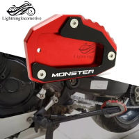 รถจักรยานยนต์ Kickstand Extension แผ่นขาตั้ง Enlarge Pad สำหรับ Ducati MONSTER 696 795 821 1200 /S