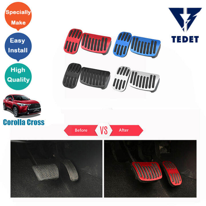 Toyota Corolla Cross XG10 AntiSlip Foot Pedals Aluminum Automatic