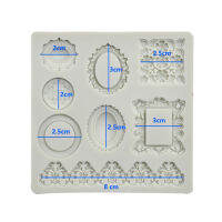 Sirola แม่พิมพ์อุปกรณ์ทำอาหารแม่พิมพ์ซิลิโคนกรอบกระจกวินเทจฟองดองทำจากพิมพ์ทำเค้ก