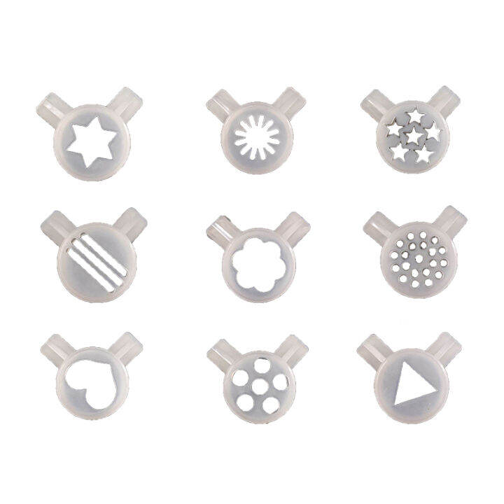 9 Types Ice Cream Shape Nozzle Lids Magic Moing Caps Spare Part ...