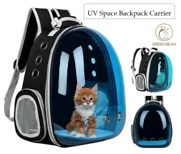 Henkelion Backpack Carrier/Bubble Carrying Bag for Small Medium Dogs Cats,  Space Capsule Pet Carrier for Hiking, Travel, Airline Approved- Black