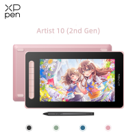 XPPen Artist 10 (2nd Gen) แบบพกพา 10.1 นิ้ว Drawing Dispaly Graphics Drawing Tablet Monitor ด้วยหน้าจอแบบเคลือบเต็มแผ่น ด้วย X3 Elite Stylus ที่ไม่ต้องใช้แบตเตอรี่ 127% sRGB Color Gamut