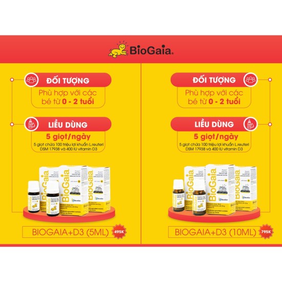 Men vi sinh biogaia kết hợp vitamin d3 - con tiêu hóa khỏe & cao lớn - ảnh sản phẩm 3