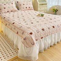 【Ready】? Four seasons quilted bed cover Korean style princess style bed cover new double-sided protective cover thickened high-grade bed sheet double-layer lace