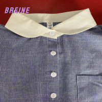 BREINE ฝ้ายแขนสั้นลายผ้าฝ้ายผ้าลินินเสื้อคอตุ๊กตาเสื้อสำหรับผู้หญิงลดน้ำหนักฤดูร้อน503b080