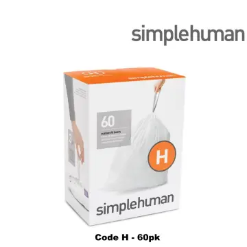 Simplehuman Code H Custom Fit 30-35L Bin Liners (60 Liners)