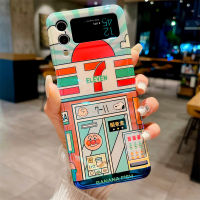 เคสโทรศัพท์มือถือแบบพับแฟชั่น IMD เคสนิ่มสำหรับ Samsung Galaxy Z Flip 3 Z 4ลายการ์ตูนบลูเรย์ใหม่