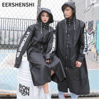 EERSHENSHI เสื้อกันฝนแฟชั่นสำหรับผู้ใหญ่เสื้อโค้ทยาวกันฝนกันน้ำได้สำหรับเดินทางกลางแจ้งไปทำงานโรงเรียน