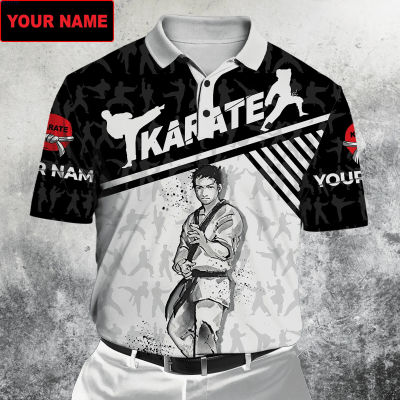 【high quality】  Mens And Womens Short Sleeve Polo Shirts Fashion Print 3d Karate Custom Design Summer Gift T-shirt Pop06 Karate Athletes