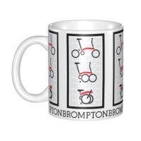 Customized Brompton Folding Bike Coffee Mugs DIY Ceramic Tea Milk Cups Men Women Outdoor Work Camping Cup