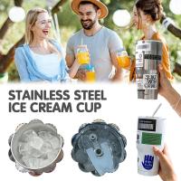 304 Stainless Steel Ice Bully Cup Large-Capacity 900ml Double-Layer Straw Cup Cold Insulation Preservation And Heat D7B0