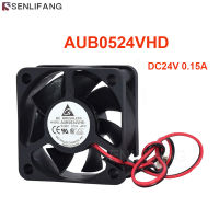 ใหม่สำหรับเดลต้า AUB0524VHD 0.15A DC24V 50*50*20มม. 5020 50มม. 5ซม. พัดลมตัวแปลงความถี่2เส้น