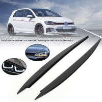 Artudatech ไฟหน้าเปลือกตาคิ้วปกตัดสีดำสำหรับ VW G Olf MK7กอล์ฟ R GTI GTD อุปกรณ์เสริมในรถยนต์