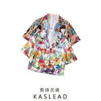 KASLEAD new dress color printing multicolor retro girl fashion shirt female 05475305 ❤