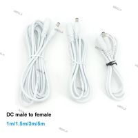 1m 5m white DC Power supply Female to Male connector Cable Extension Cord Adapter Plug 12V 22awg 5.5x2.1mm Cords For Strip Light W6TH