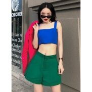 GIẢM 10% ĐƠN TỪ 499K CARA Quần short Basic dáng chữ A kiểu xắn lai trẻ