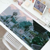 Pixel Art Gaming Mouse Pad XXL คอมพิวเตอร์แล็ปท็อปเกมคอนโซลขยาย Mouse Pad แผ่นรองเม้าส์อะนิเมะขนาดใหญ่ 900x400 แป้นพิมพ์ Kawaii Table Pad