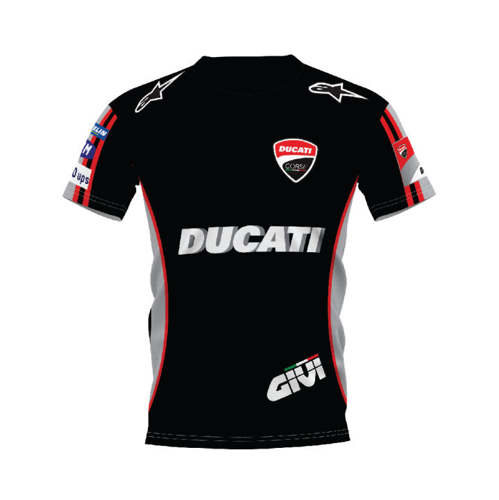 เสื้อพิมพ์ลาย-ducati-เนื้อผ้าสวมใส่สบาย-ราคาถูก-ผ้าเกรดพรีเมียม