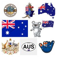 【LZ】✹✼  Creative Vinyl Decal Mapa Adesivos Australian Kangaroo Bandeira Adesivos Acessórios Do Carro KKKKK13 cm Styling