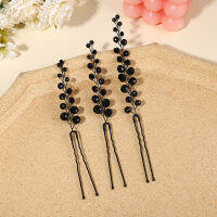 Black Artificial Crystal Bundle Hair Pins Imitation Crystal Long Lasting Strong Grip Hairpin for Woman Hairstyle Making Headwear